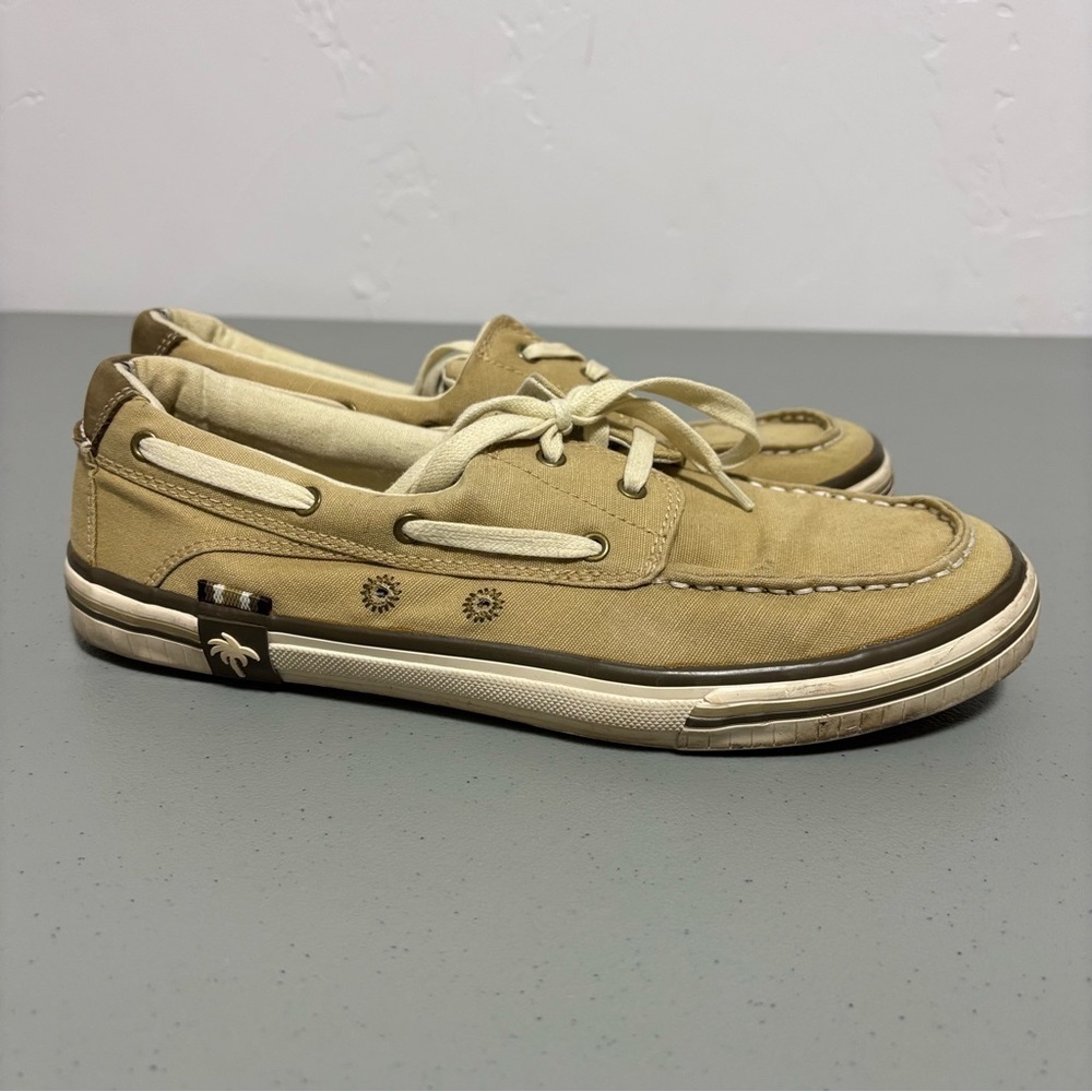 Margaritaville Men's St. Johns Canvas Size 10 Casual Sneaker Boat Shoes Beach